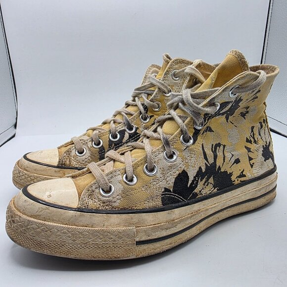 Converse Chuck 70 Floral Fushion Flower Womens Size 8.5 Yellow White Shoes - Picture 3 of 15